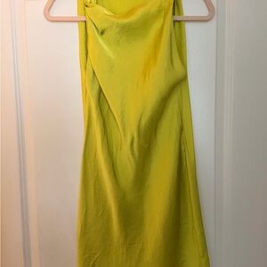 Zara Strapless Dress in lime green